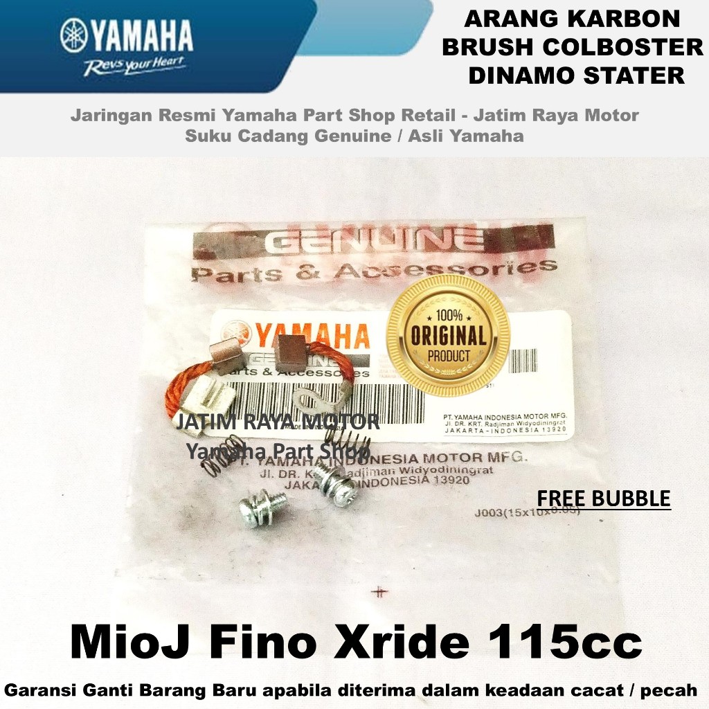 Arang Karbon Dinamo Stater Brush Colboster MioJ Fino Xride 115 Asli  Original Yamaha Surabaya
