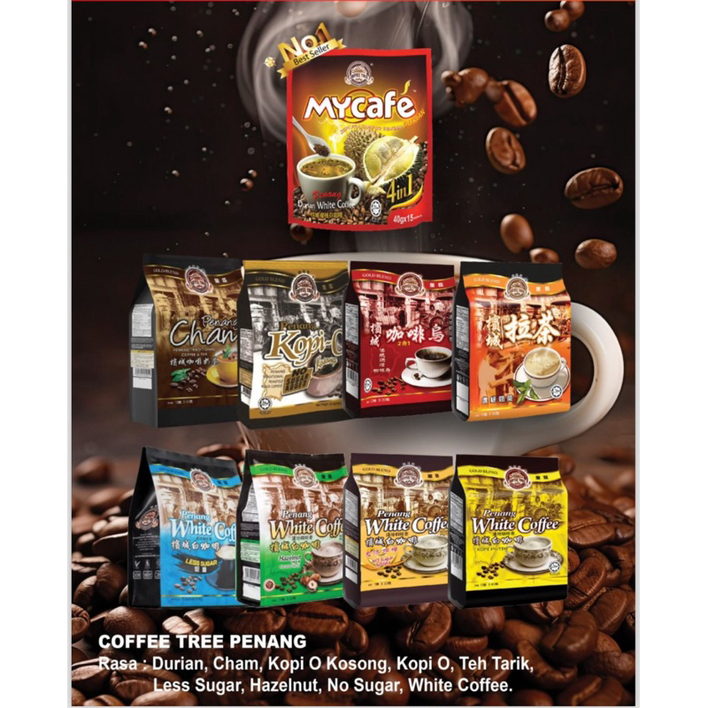 

PROMO Coffee Tree Penang White Coffee Kopi ysia Teh Tarik Kopi O Kosong Kopi Durian Kopi Hazelnut