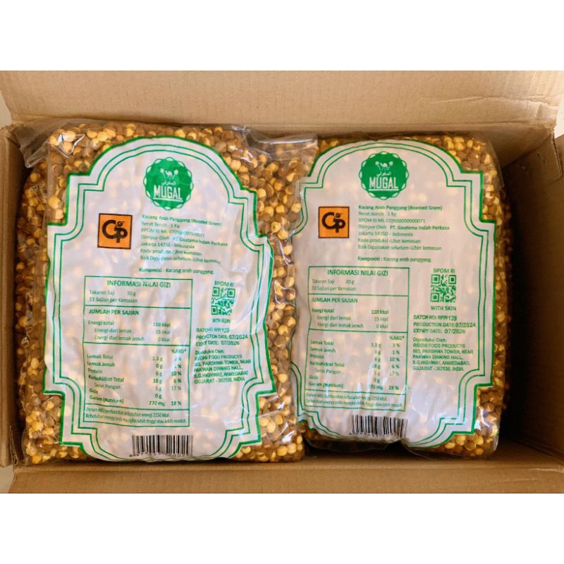 

Roasted Gram Chickpeas Salt with Skin / Kacang Arab Kulit 250gr