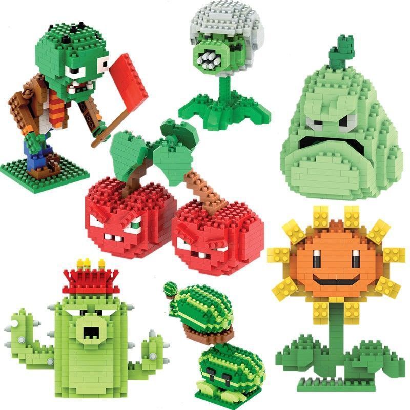 Mainan Susun Balok Mini Plants Vs Zombies Mainan Edukasi Anak Nano Block Mini Zombie