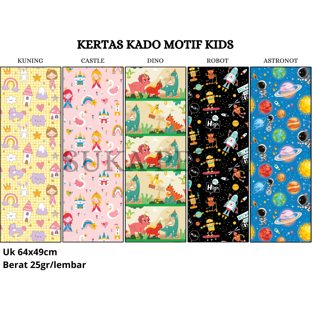 

[ECER] KERTAS KADO MOTIF KIDS / GIFT WRAPPING PAPER