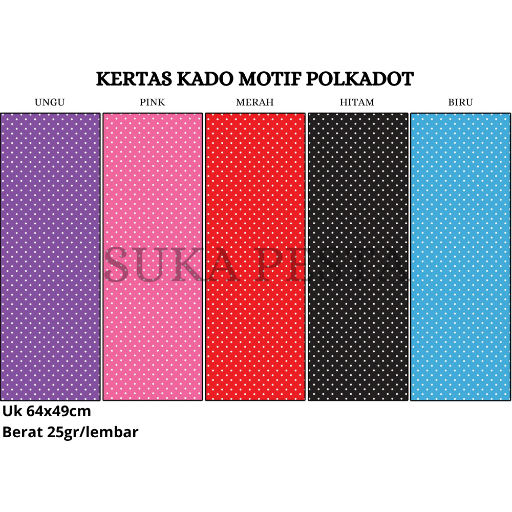 

[ECER] KERTAS KADO MOTIF POLKADOT / GIFT WRAPPING PAPER