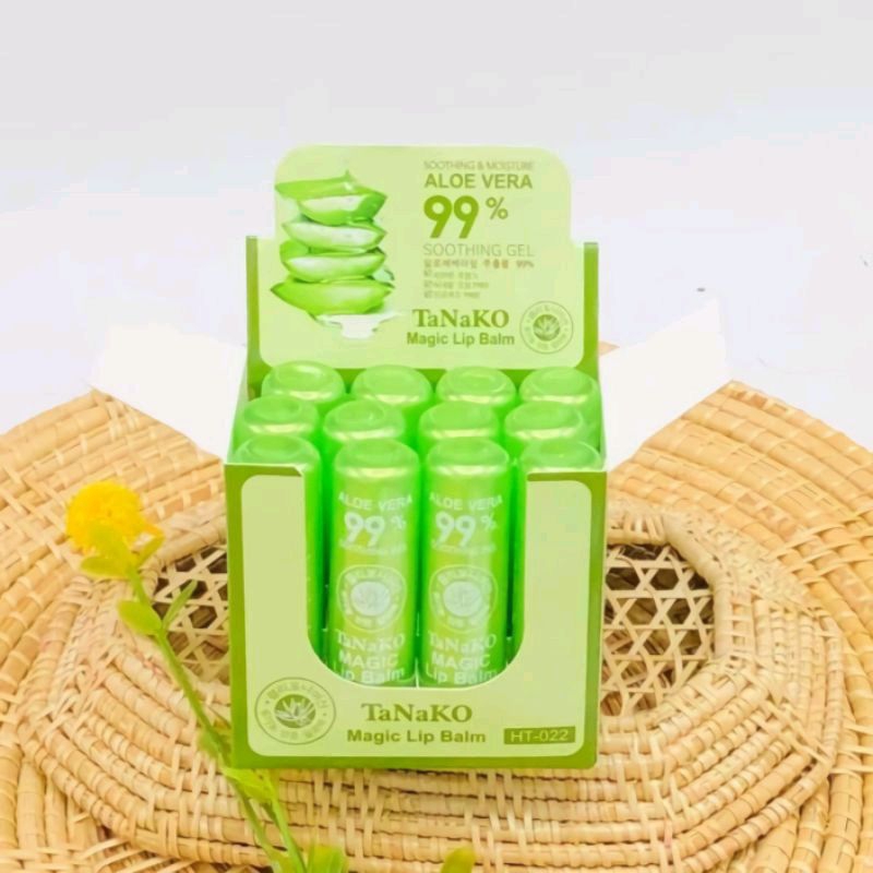 [Per Batang] Lipbalm Tanako Aloe Vera 99% Lidah Buaya Pelembab Bibir LIP BALM ALOE VERA 99% - LIPBAL