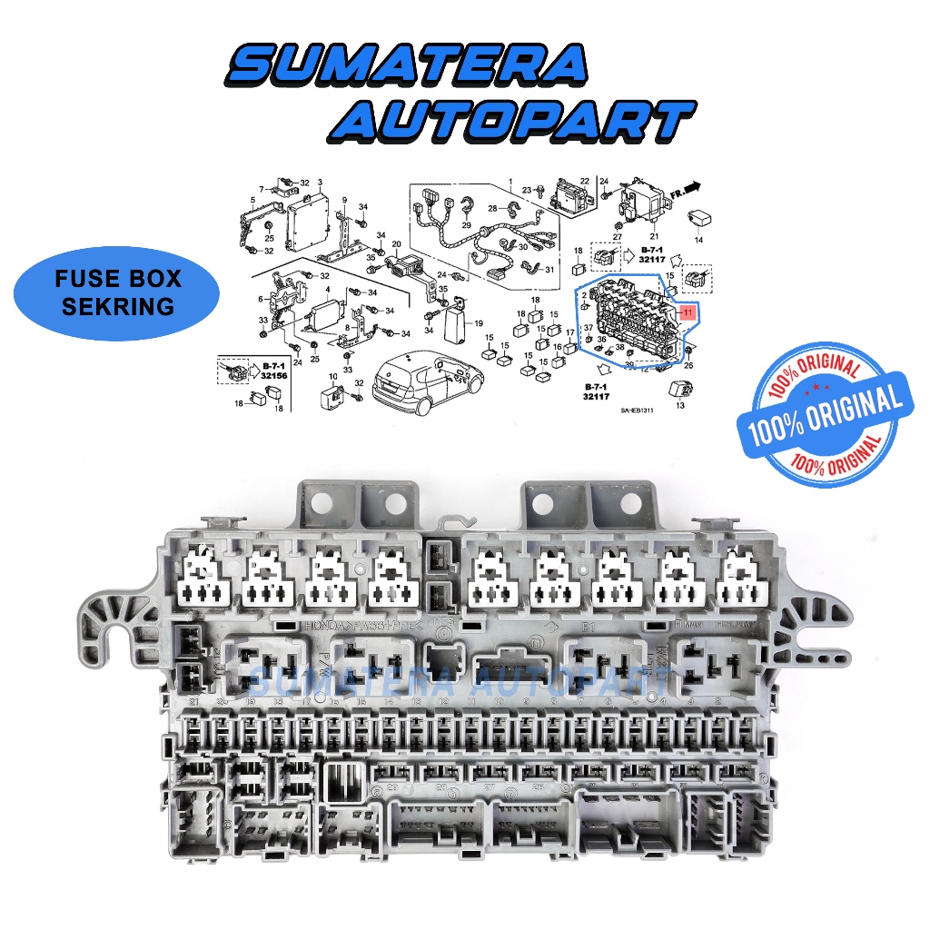 Fuse Box Sekring Sikring Bcm Honda Jazz Gd3 2004 2005 2006 2007 2008