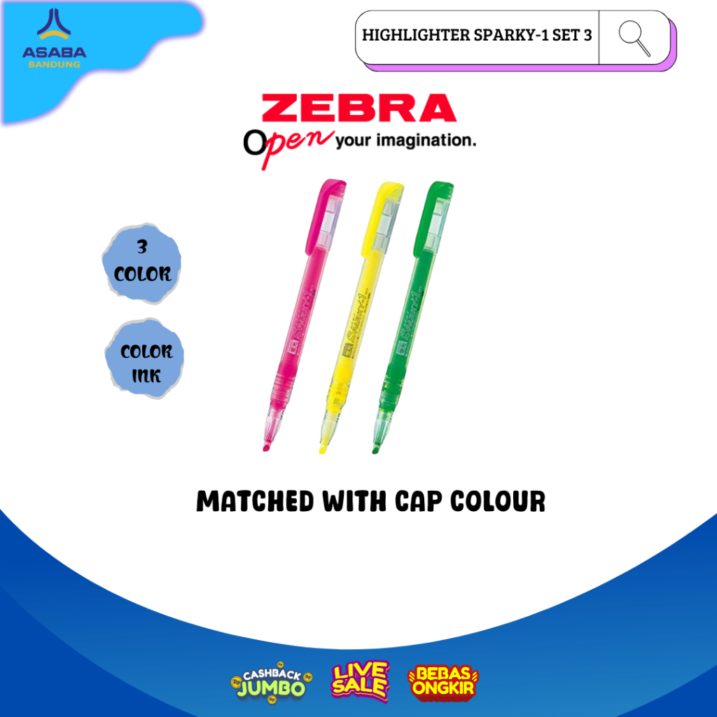 

Asaba Bandung - Zebra sparky-1 3 Color Set