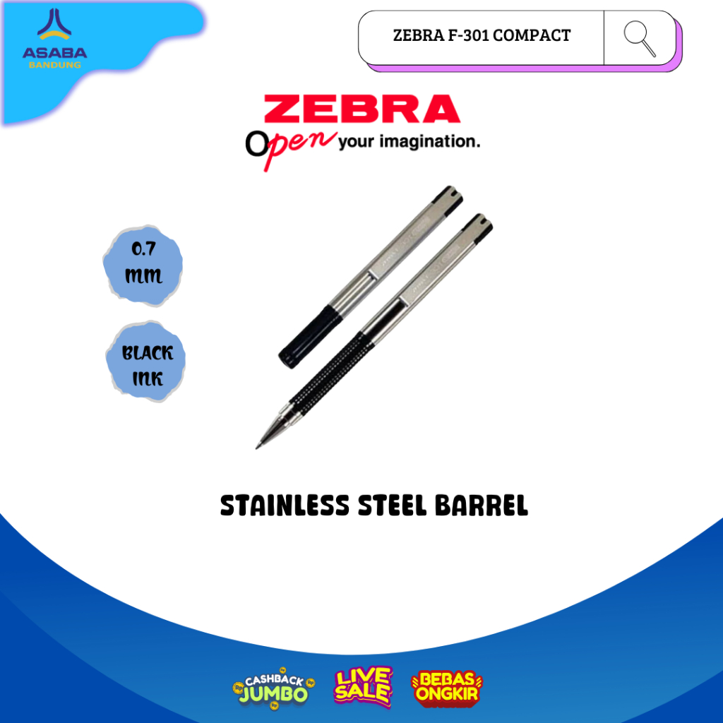 

Asaba Bandung - ZEBRA F-301 COMPACT BEST SELLER
