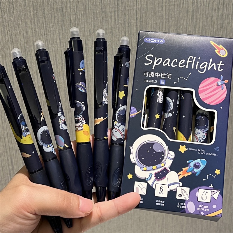 

Pulpen gel mekanik space adyssey 1 set 6 warna hitam