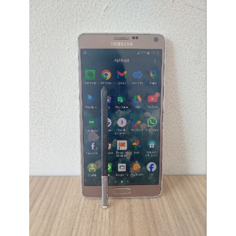 SAMSUNG GALAXY NOTE 4 WARNA GOLD HP SECOND ANDROID MURAH NORMAL SIAP PAKAI