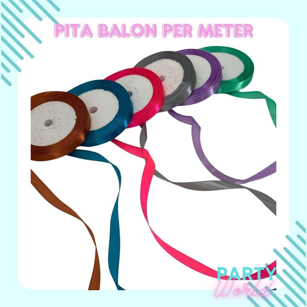 

Pita Warna Warni Pita Satin Polos Pita Santin Per Meter 1 Cm Pita Kado Gift Kecil