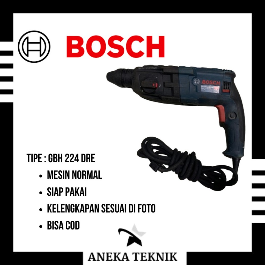 GBH 2-24 DRE BOSCH Rotary Hammer Hammer Drill Bor Bobok Beton Bor SDS GBH 224