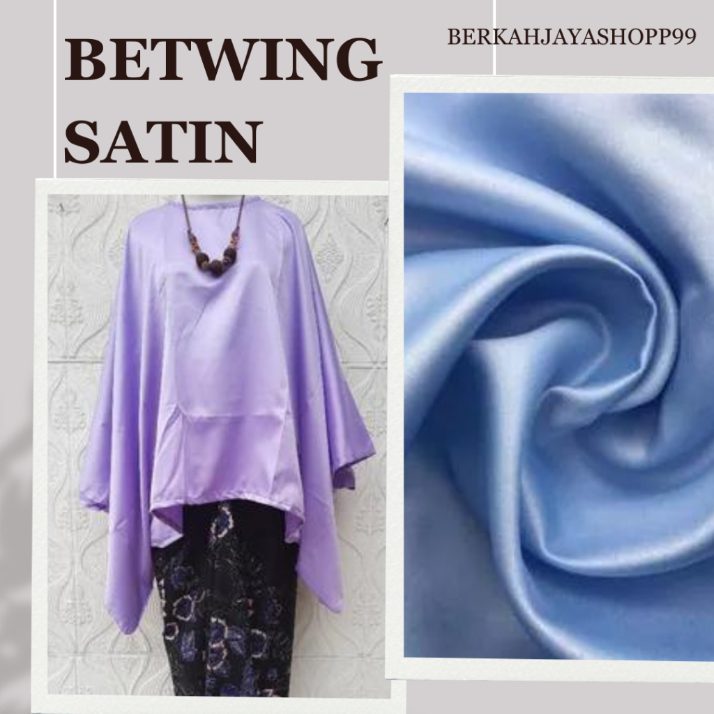 PROMO Baju Satin Motif Model Kelelawar Kebaya Modern Batwing Atasan Kebaya Wisuda Kondangan Jumbo Pa