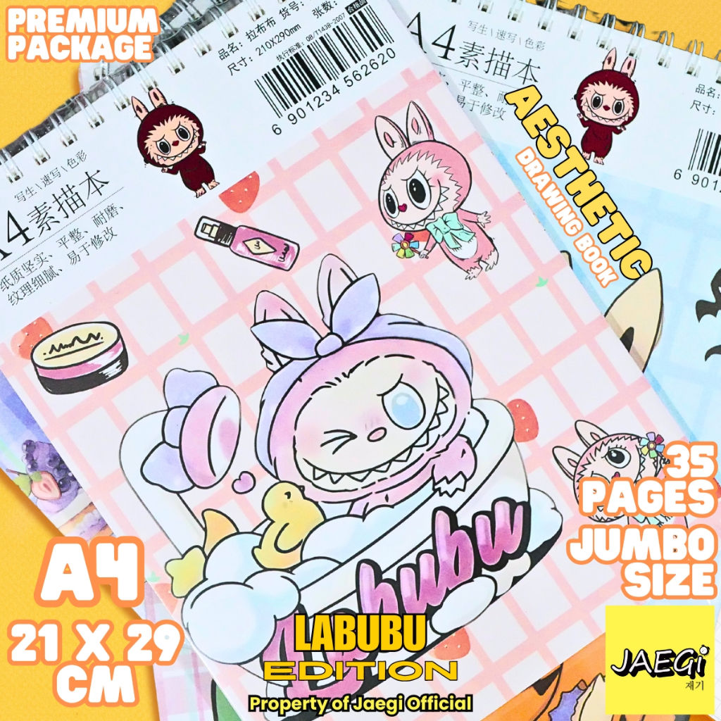 

[FM] - Buku Gambar Labubu Glitter A4 Drawing Book cm 35 Halaman Premium