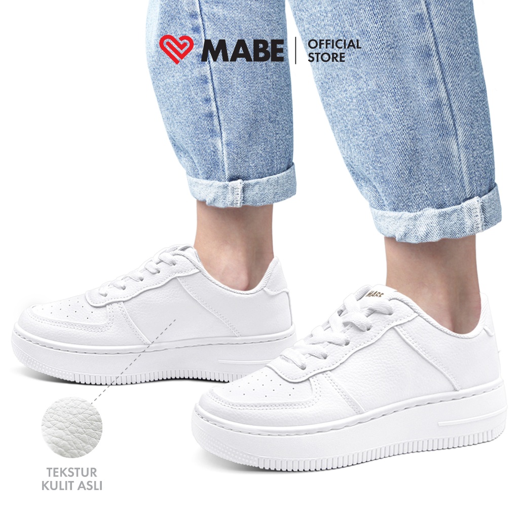 TERBARU PROMO TERBARU MABE Eunwoo Sepatu Sneakers Putih Wanita Kets Kerja Casual Olahraga Korea