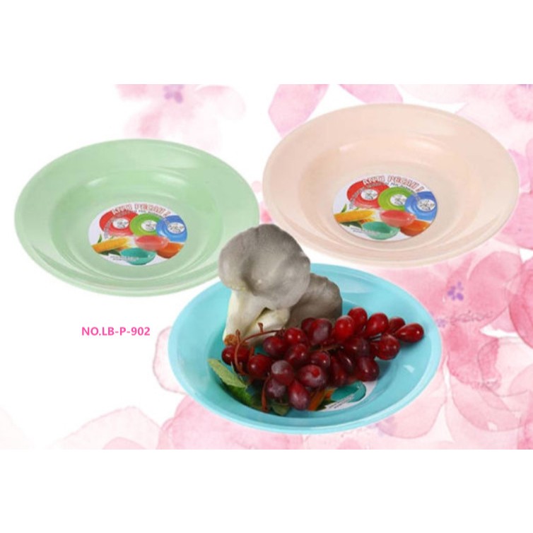 Piring plastik bulat / piring plastik warna / piring plastik