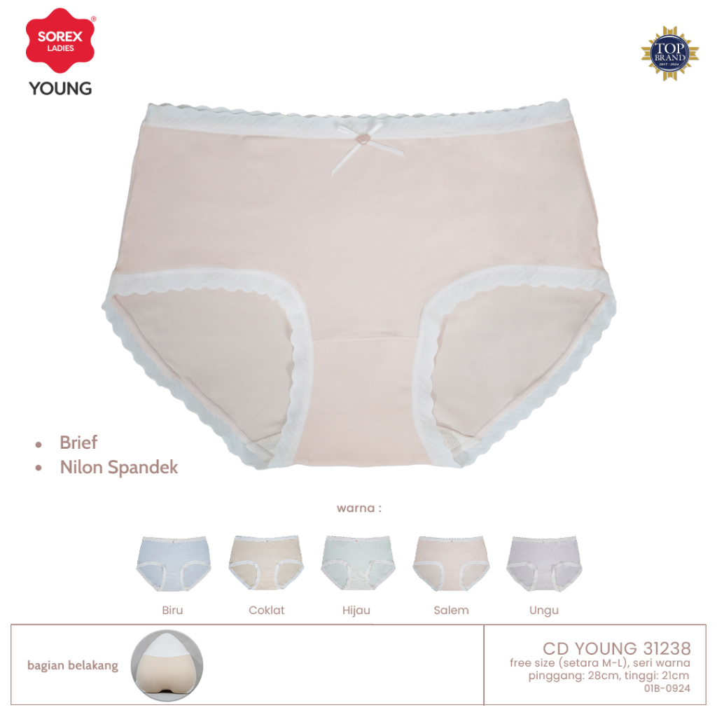 Sorex CD Young Fashion Midi Wanita Seamless Freesize (Setara M-L) CD 31238