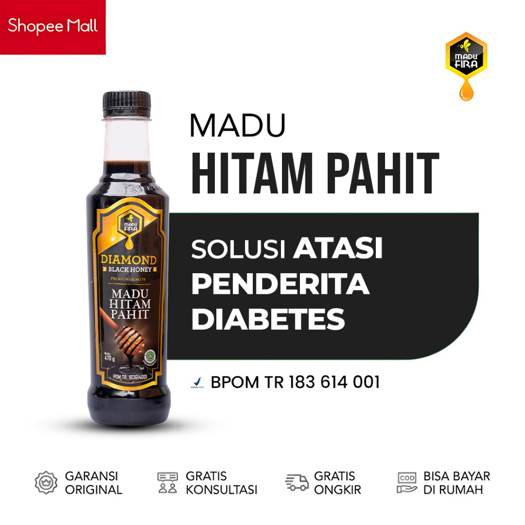 

Madu Hitam Pahit 470gr - Diamond Black Honey - Madu Fira