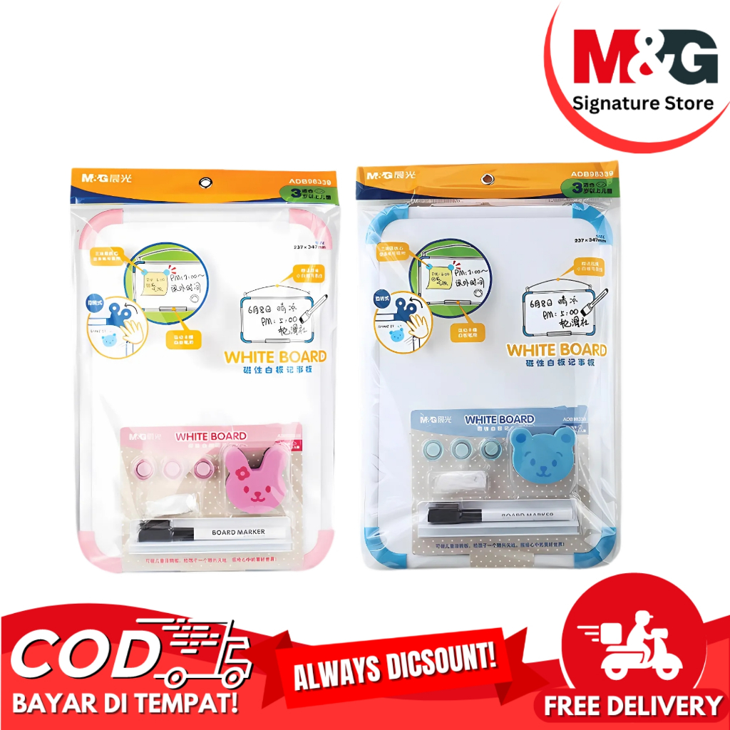 

Set Papan Tulis Putih Anak M&G #ADB98339 Whiteboard Children Plus Spidol Magnet Penghapus - Set