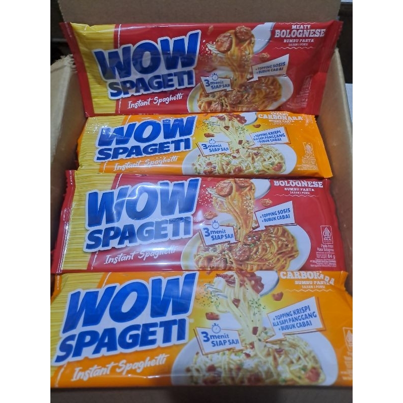 

Ready Spagetti Wow Carbonara 88gr (Minimal Order 8 pcs) Spagetti Wow bolognese