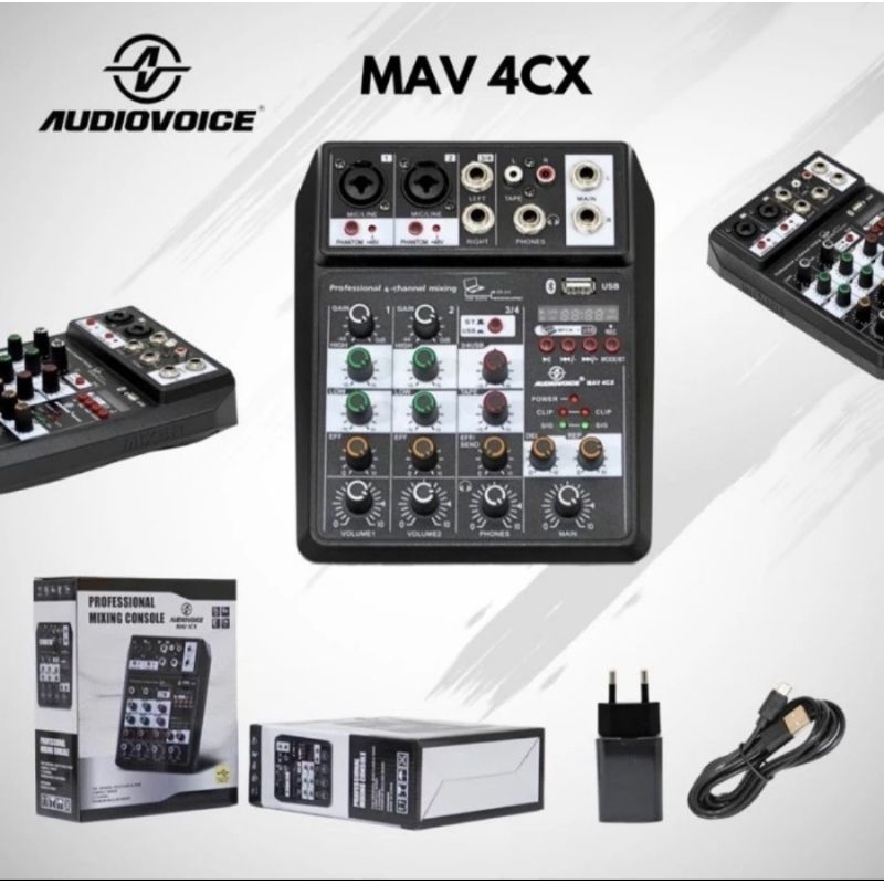 Mixser Audio 4channel AudioVoice MAV 4CX Original