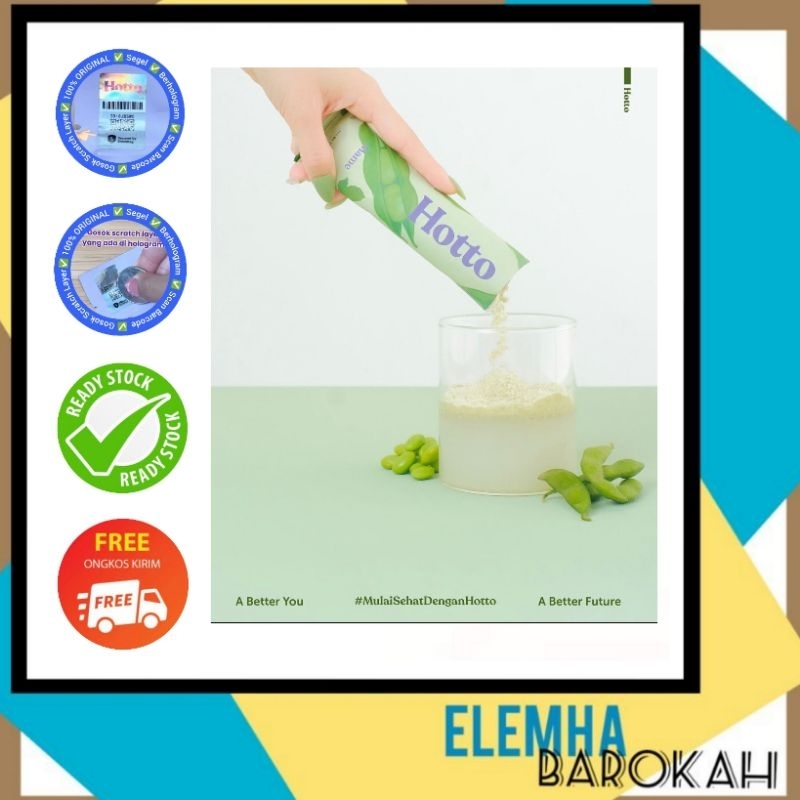 

SEGEL HOLOGRAM - Hotto Mame Multigrain Edamame Sereal 1 Pouch 12 Sachet 100% Original