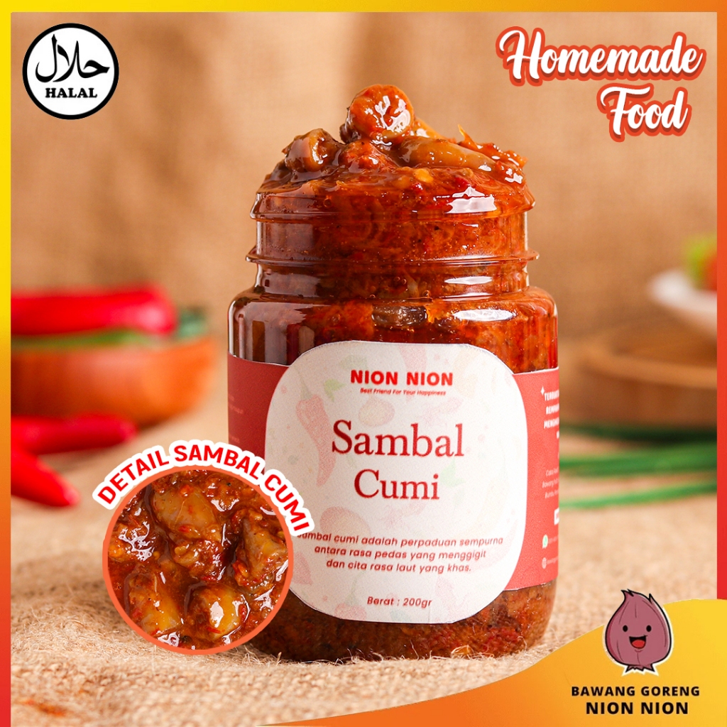

Sambal Cumi Pedas 200 Gram Sambel Cumi Sotong Pedes Lauk Praktis Cumi Sambal Rumahan Gurih - Nion