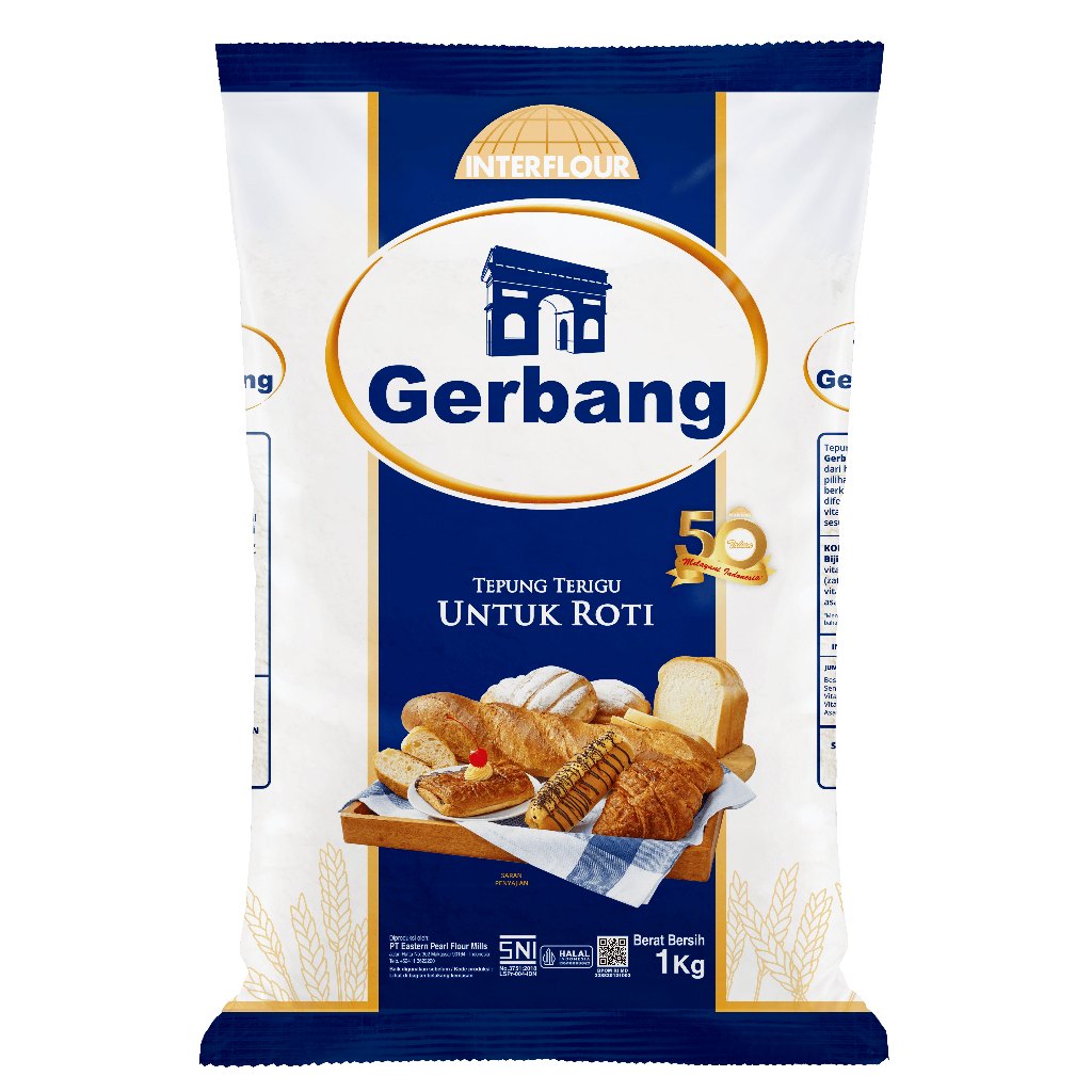

Tepung Terigu GERBANG 1KG Product of INTERFLOUR INDONESIA