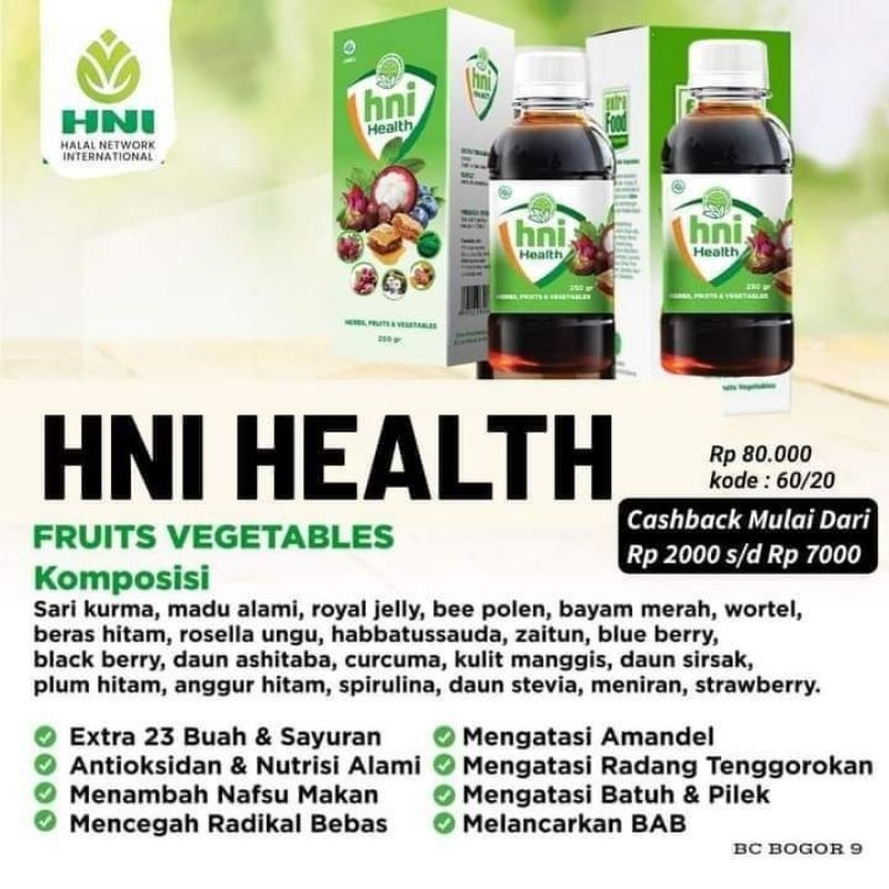 

HNI Health, Madu HNI, Madu extrafood