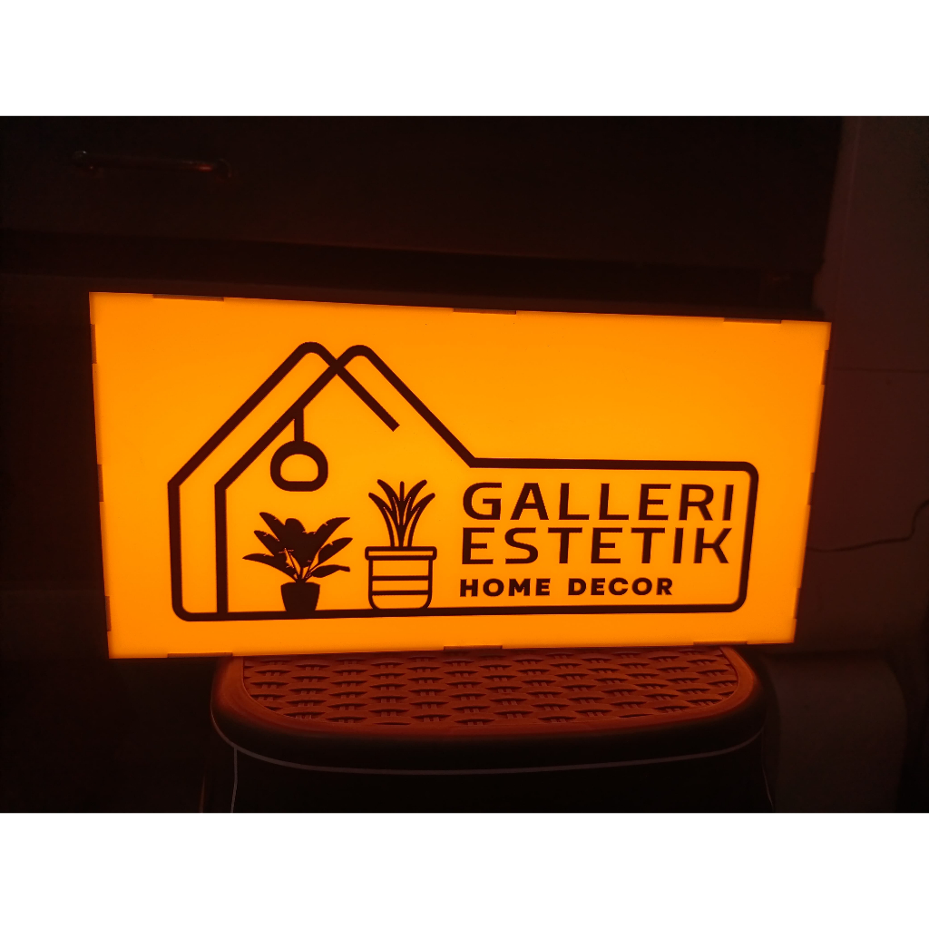 Neon Sign Light Box frameless ( neon box mini ) satu muka / satu sisi
