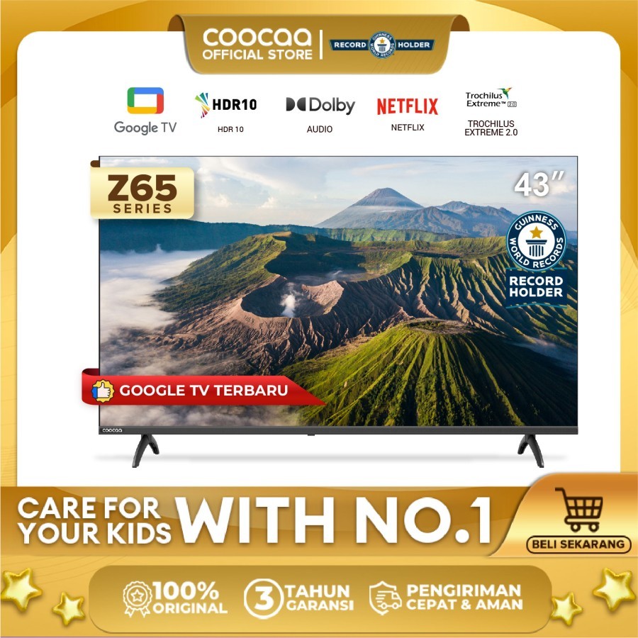 NEW COOCAA 43 inch GOOGLE TV-2K LED-TV (COOCAA 43Z65)