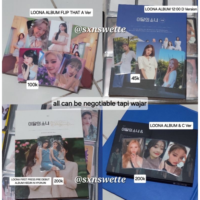❌️BOOKED❌️ ALBUM LOONA & 12:00 Flip That CHUU HEEJIN HYUNJIN YEOJIN KIM LIP OLIVIA HYE HASOUL YVES V