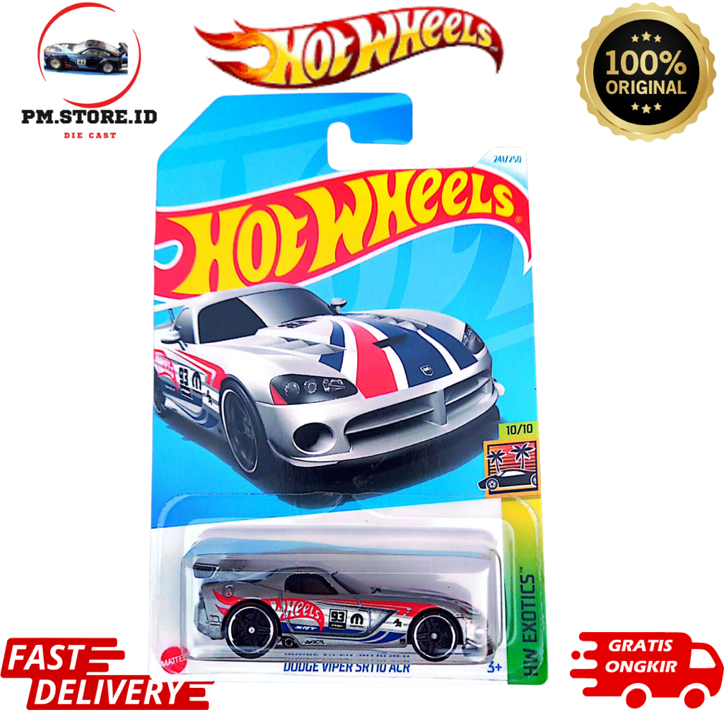 Hot wheels dodge viper SRT10 ACR silver