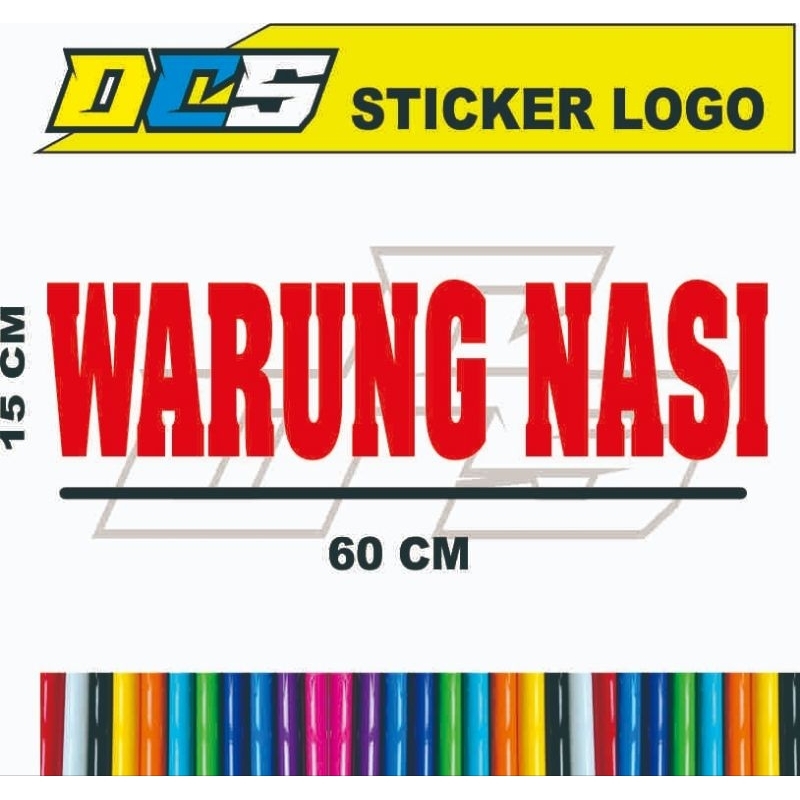 

sticker tulisan warung nasi sticker untuk nama jualanmu