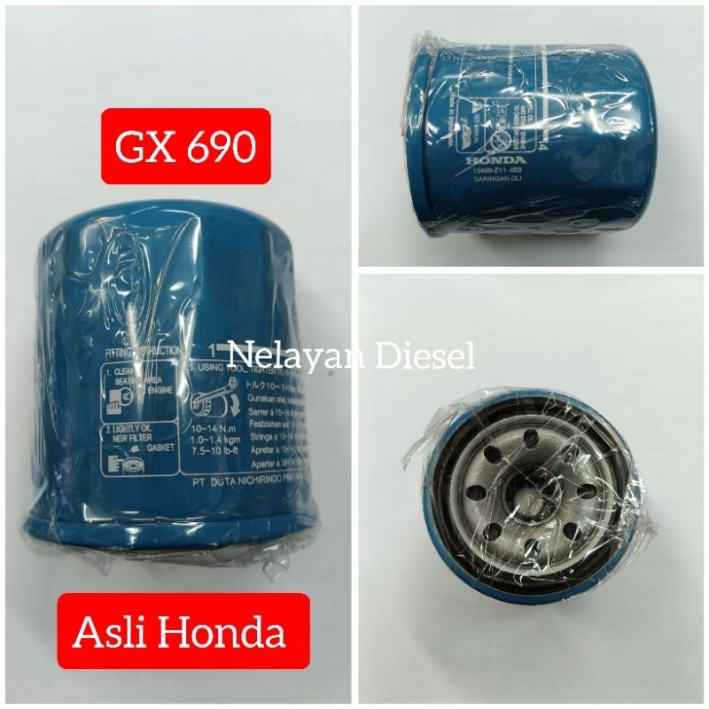 GX690 pilter oli mesin Honda ASLI/ filter oli mesin Honda GX 690