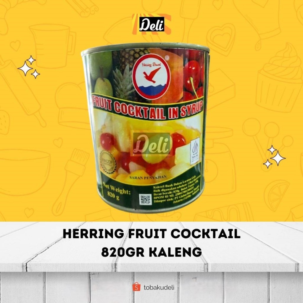 

Herring Brand Fruit Cocktail In Syrup Kaleng Buah Campur 820gr