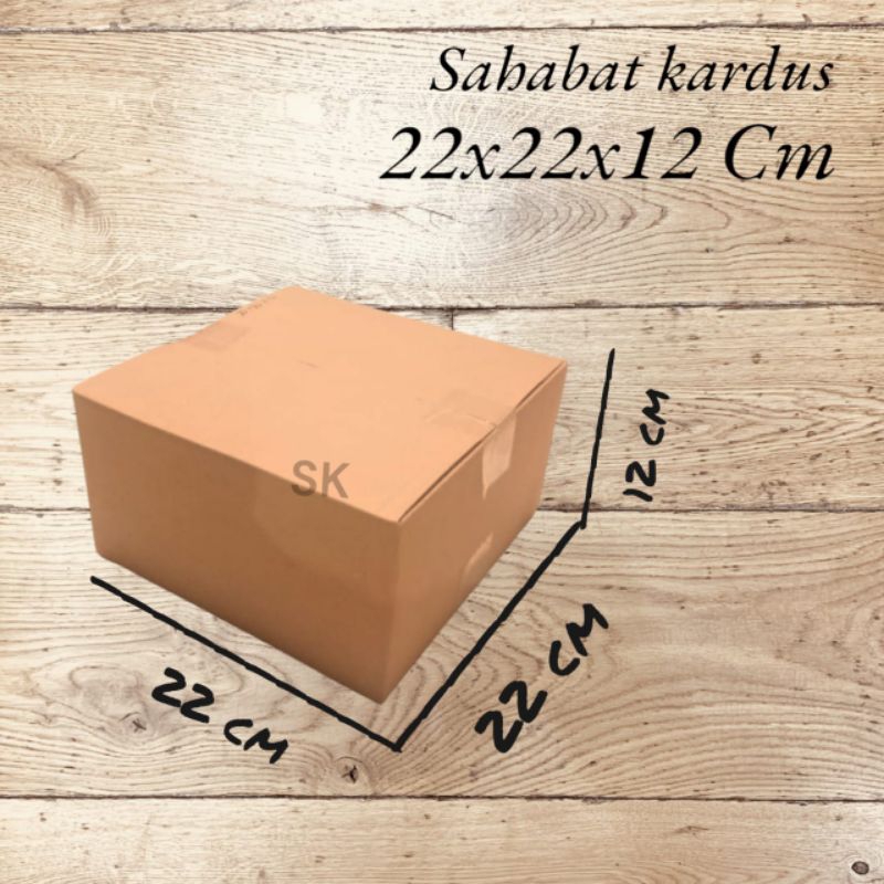 

kardus box Ukuran 22x22x12 cm single wall polos