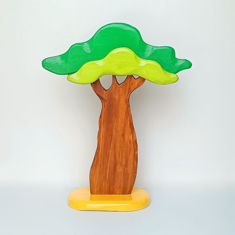 Pohon Baobab - Pohon Mainan Kayu - Pohon Kayu Mainan - Small World Play Waldorf
