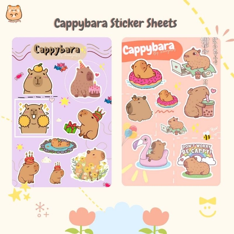 

Capybara Sticker Sheets