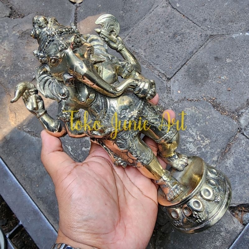 PATUNG GANESHA KUNINGAN 35 CM