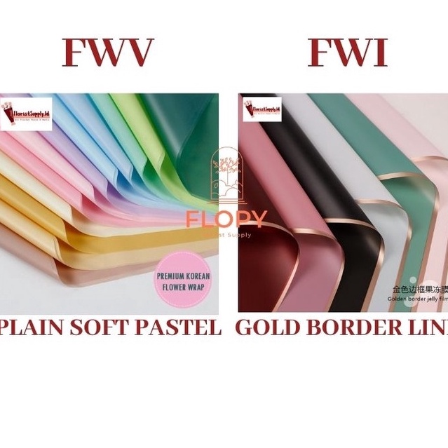 

New Promo 2 LembarGROSIR Cellophane FWI FWV per pak Wrapping Buket Bunga Kertas Bunga Kertas Tissue