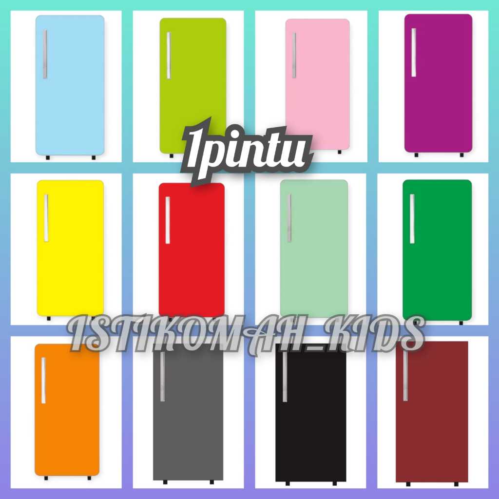 Stiker Kulkas 1 Pintu WARNA POLOS