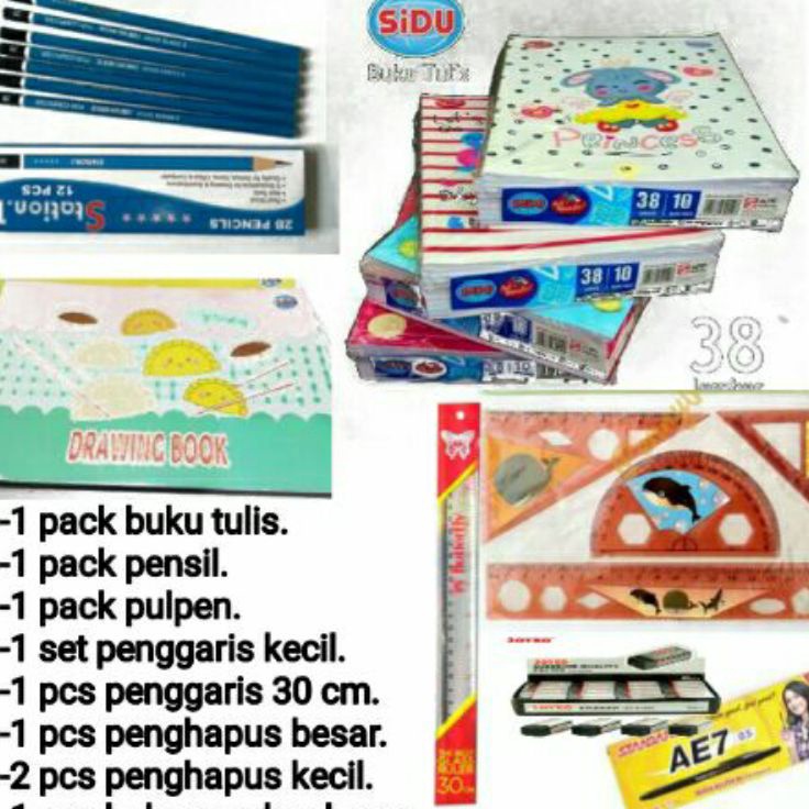 

Diskon Terlaris 8 IN 1 PAKET PERLENGKAPAN BUKU SEKOLAH ALAT TULIS SEKOLAH MURAH