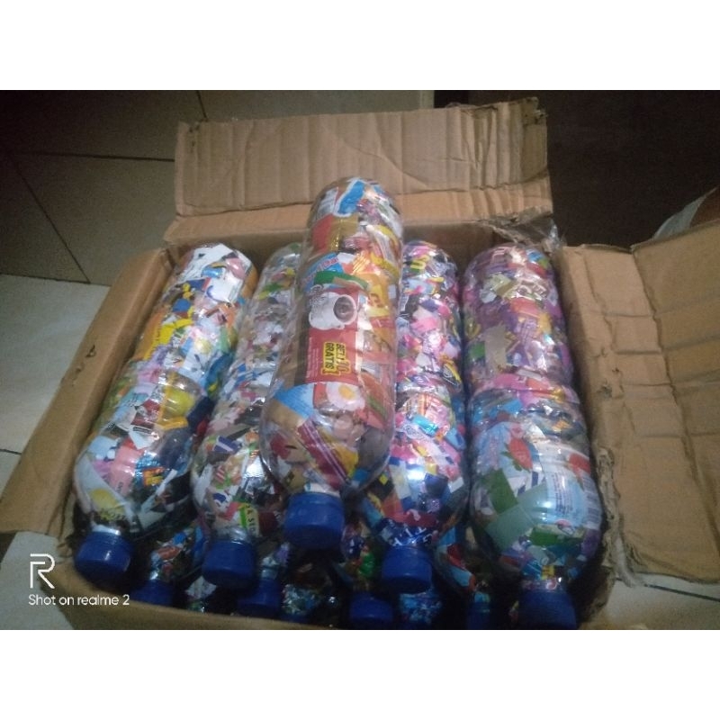 ecobrick botol Aqua 600 ml