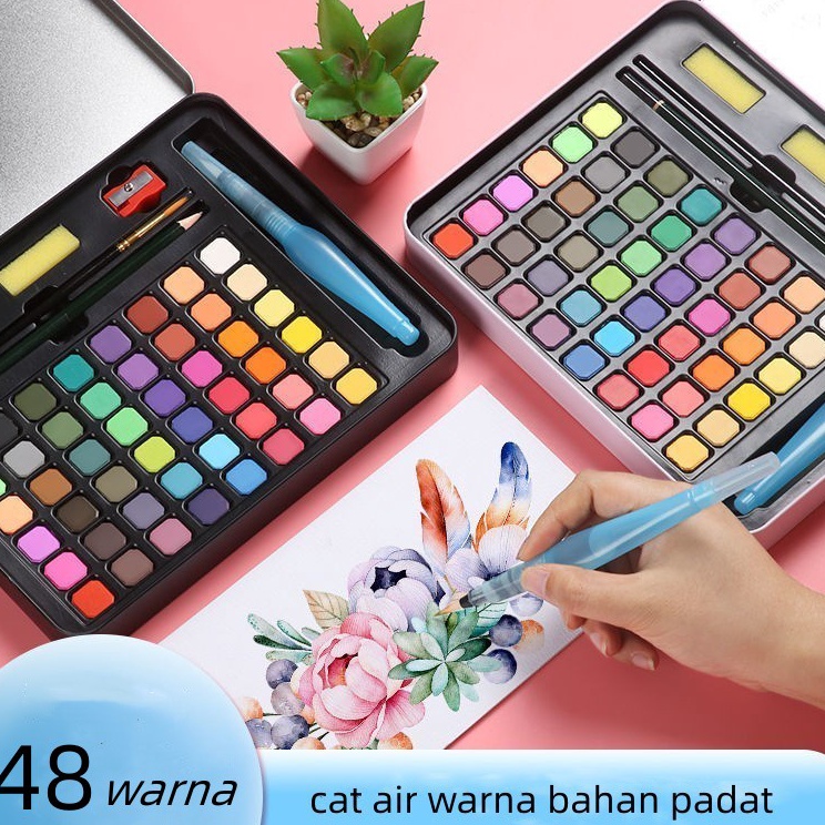 

Banyak Promo cat air warna 36 dan 48 warna alat cat air warna per set sudah termasuk kuas dan kertas lukis