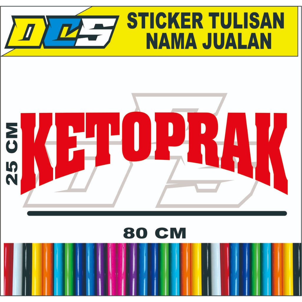 

STICKER TULISAN KETOPRAK STICKER NAMA UNTUK LABEL JUALANMU