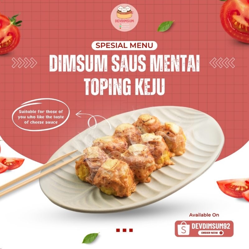 

DIMSUM CHICKEN SAUS MENTAI+CHILI OIL isi 17 (toping keju) INTANS ONLY