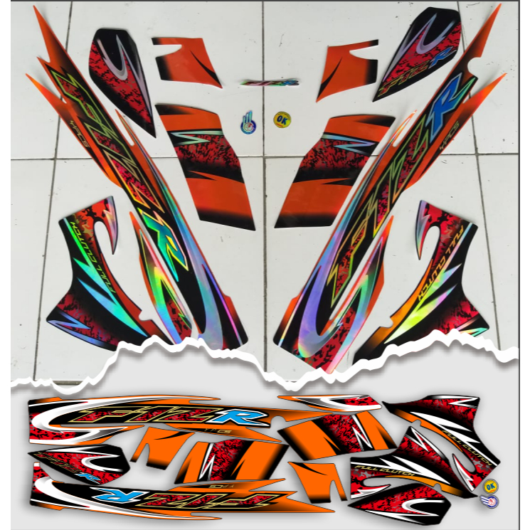 STRIPING CURTOM FIZR ORANGE  2005 HOLOGRAM MURAH