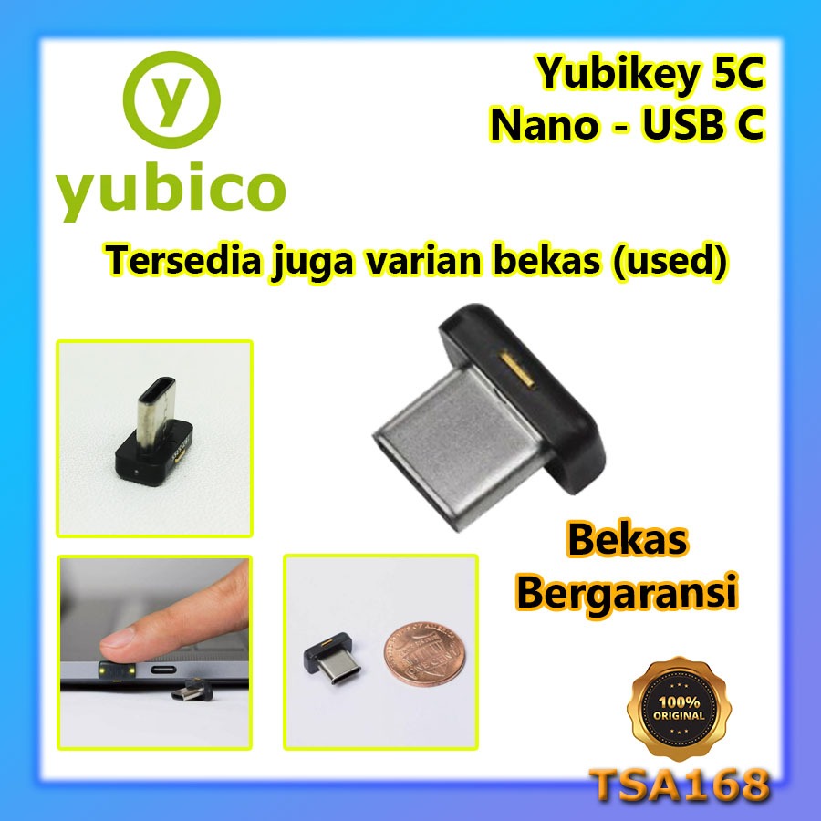 Yubico YubiKey 5 5C NFC Nano USB-A USB-C Security Password USB FIDO FIDO2 Authenticator