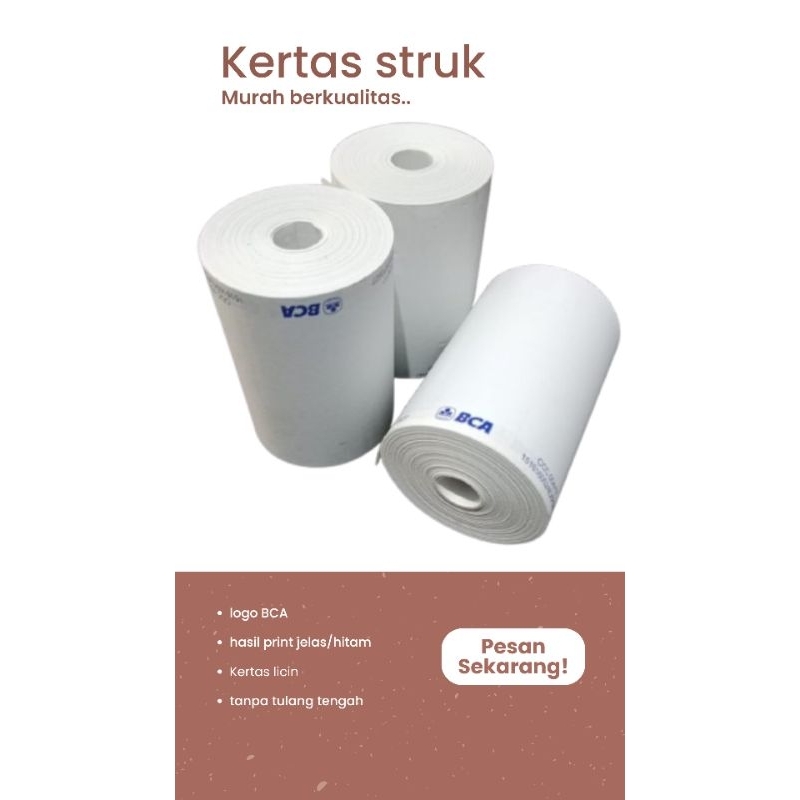 

10pcs kertas thermal murah logo sesuai gambar ukuran 58x40mm