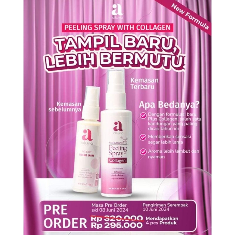 ALLUVIA PEELING SPRAY EKSFOLIASI WAJAH BPOM
