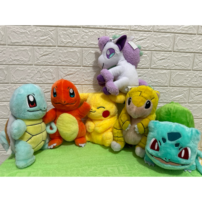 Tas Pokemon Bulu Tas Jinjing Pokemon ukuran 25cm Dompet Koin Pokemon Squirtle Charmander Pikachu San
